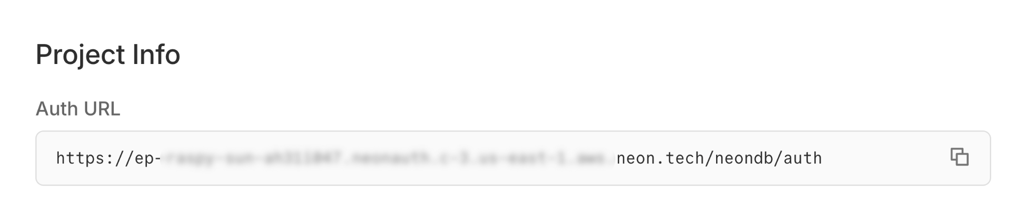 Neon Auth URL